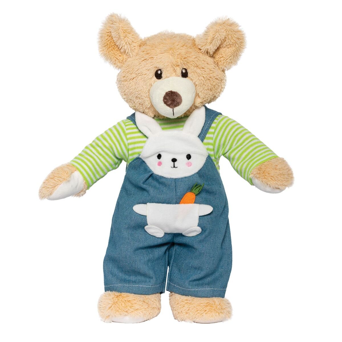 Heless Latzhose mit Ringelshirt "Bunny Lou", Gr. 28-35 cm