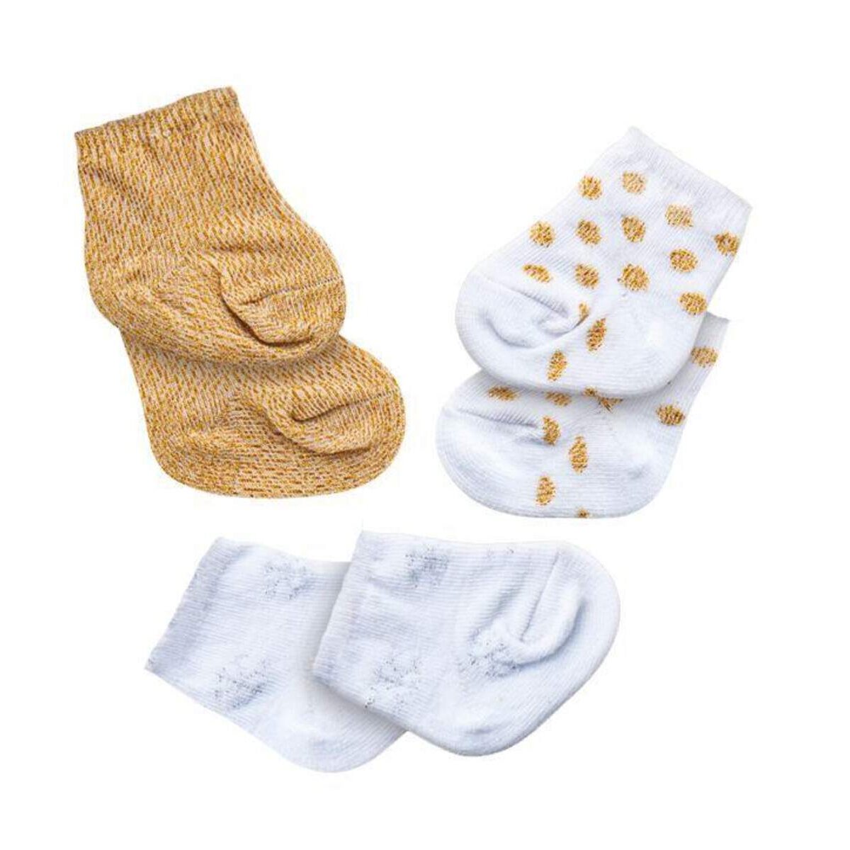 Heless Söckchen für Puppen, mit Glitzer, 3 Paar, Größe 28 - 35 cm