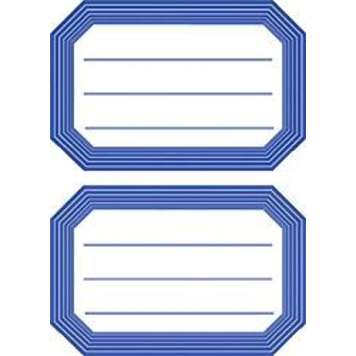 HERMA 5714 Buch- und Heftschilder/5714 82x55 blauer Rand liniert Inh.6