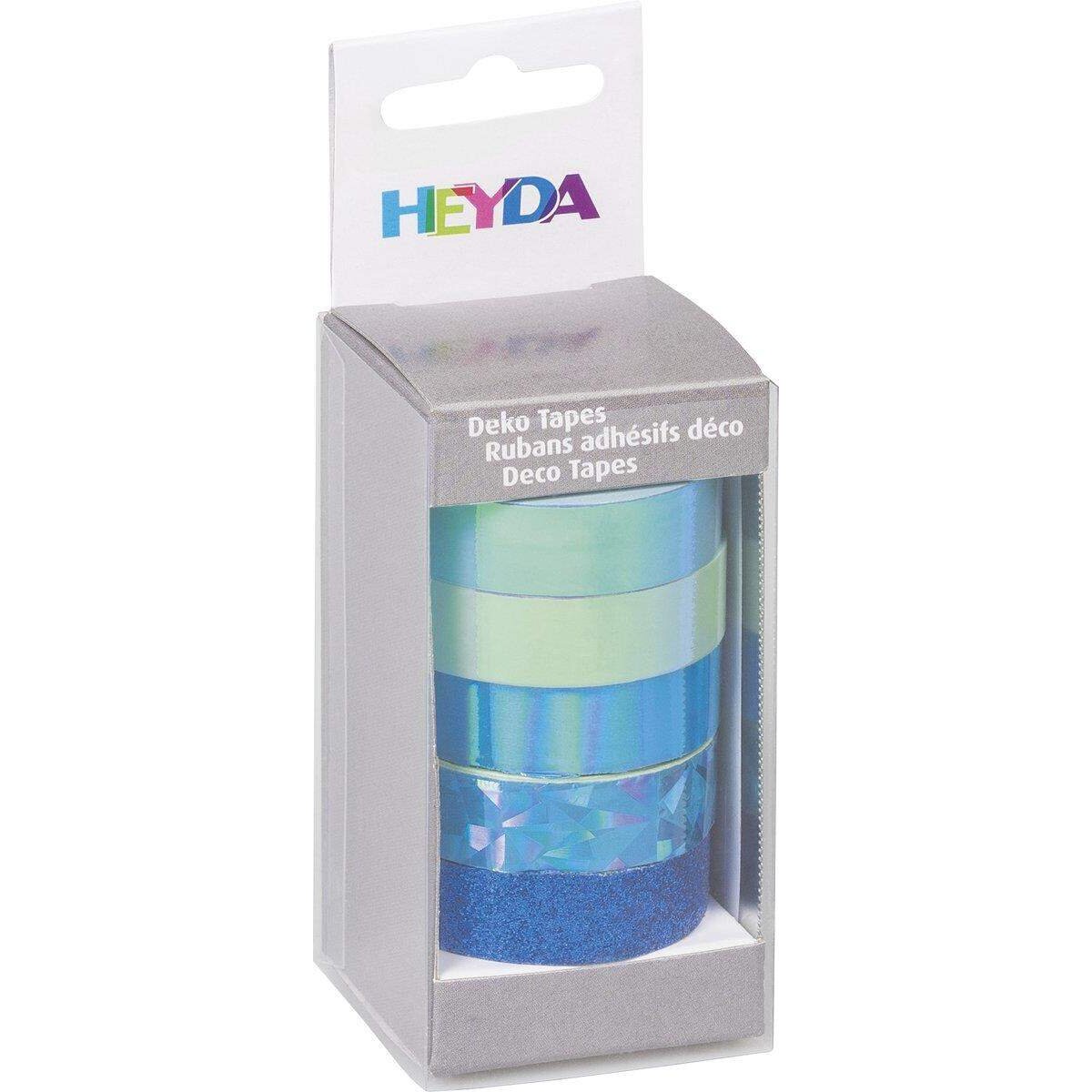 Heyda Deko Tape Mix blau, 5er