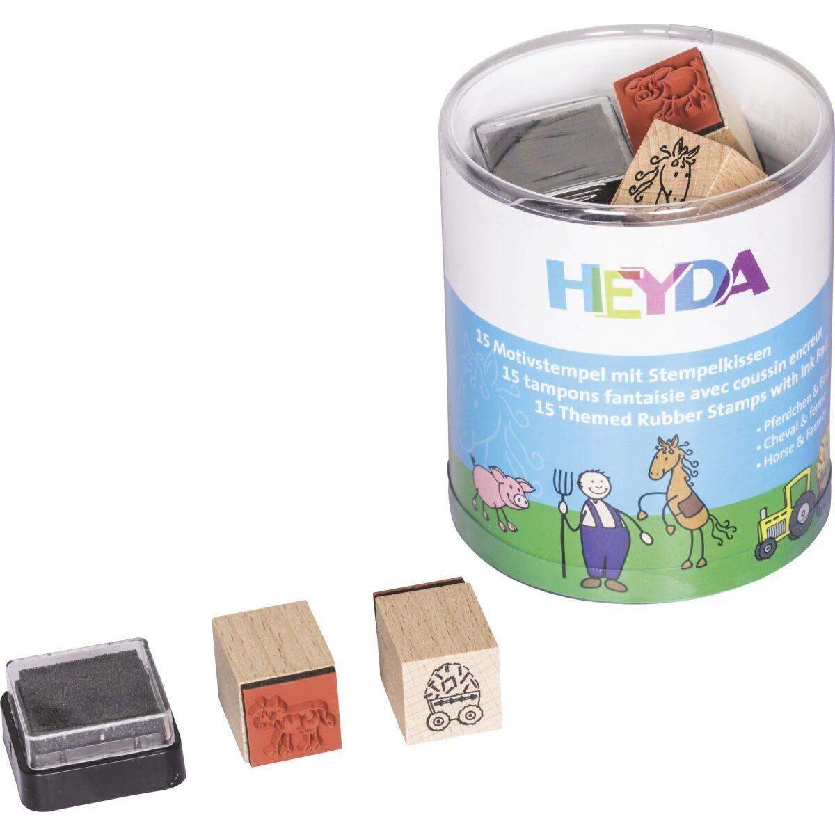 Heyda Stempel-Set "Pferdchen & Bauernhof"