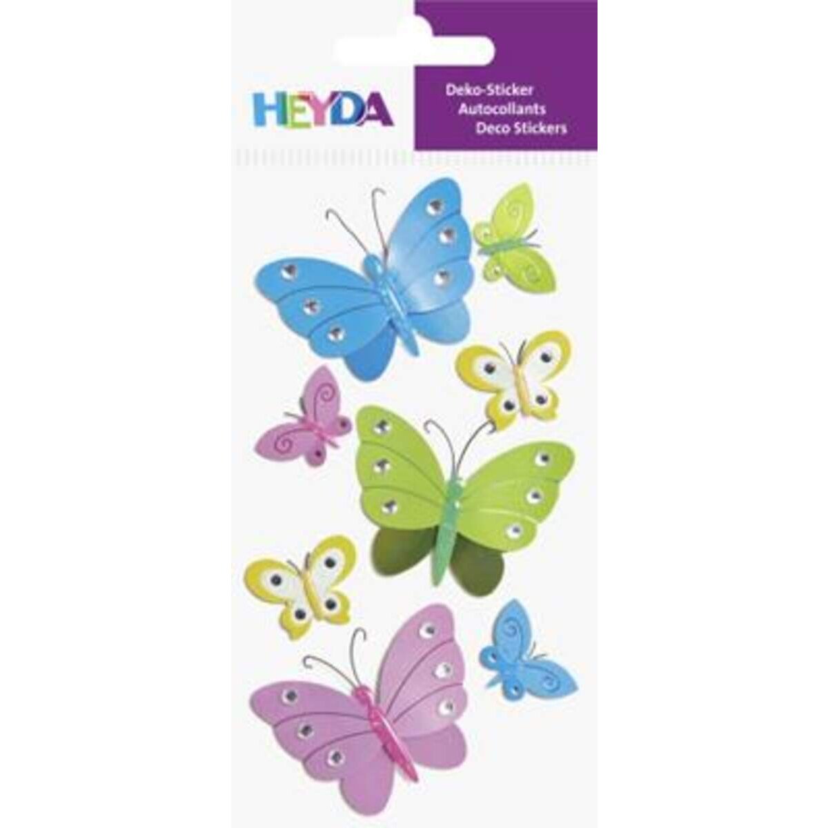 Heyda Sticker Stick-On's Mix "Schmetterlinge Strass"