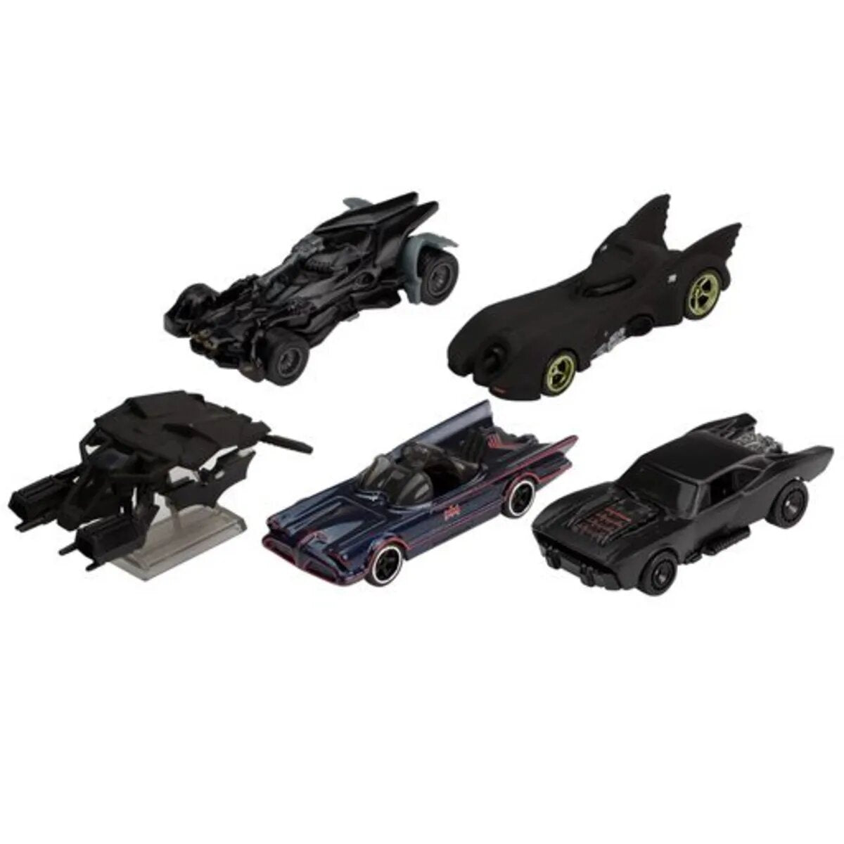 Hot Wheels Batman Set, 5 bei Fans beliebte Batmobil-Modelle für Sammler