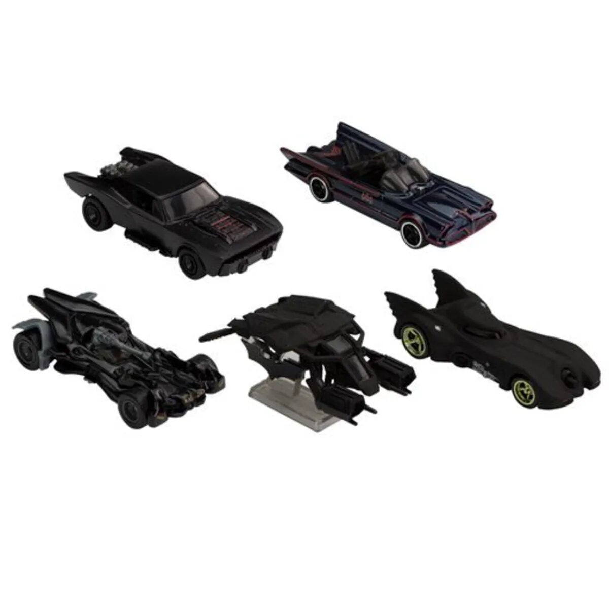 Hot Wheels Batman Set, 5 bei Fans beliebte Batmobil-Modelle für Sammler