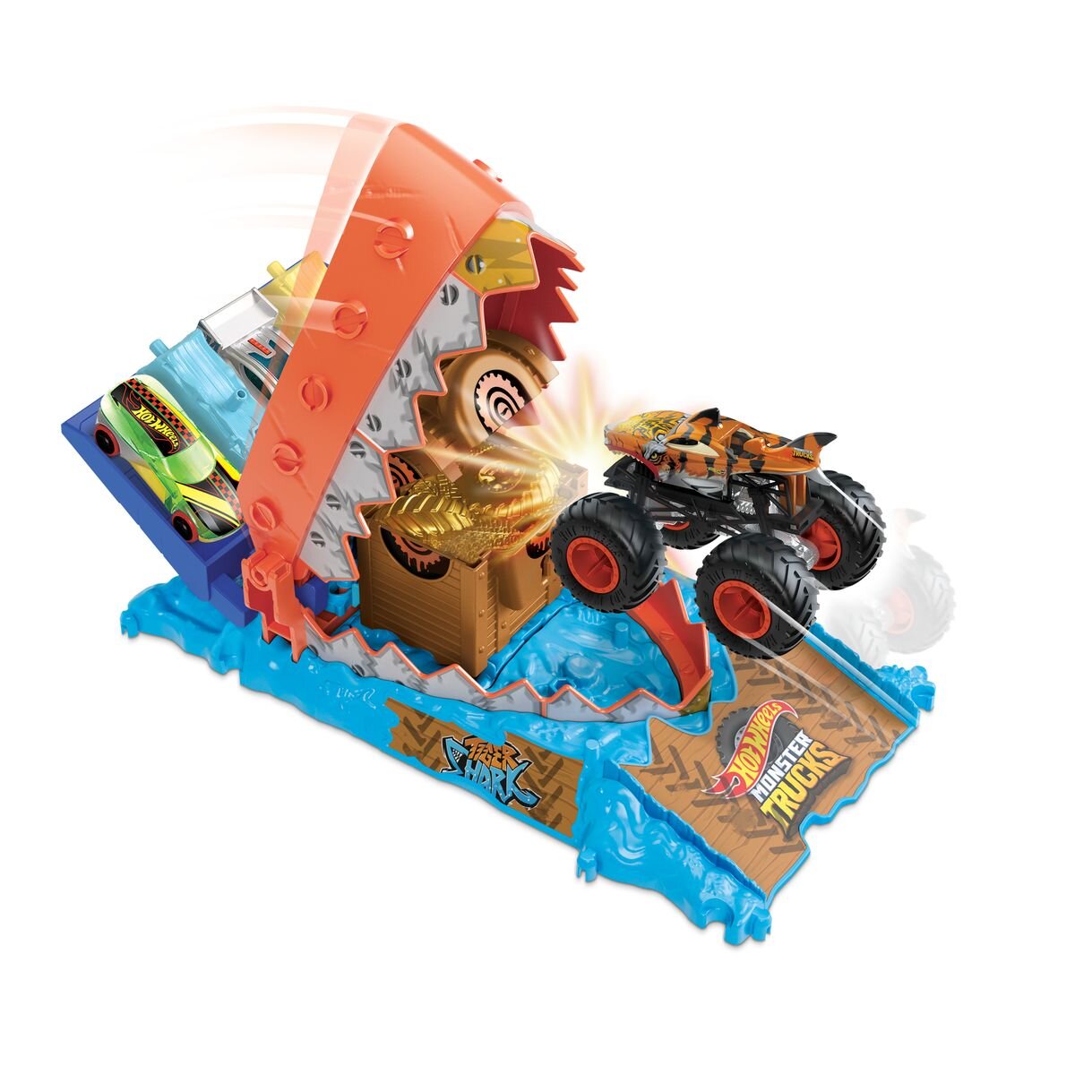 Hot Wheels Monster Trucks Arena Smashers Schatz-Beiss-Challange Spielset