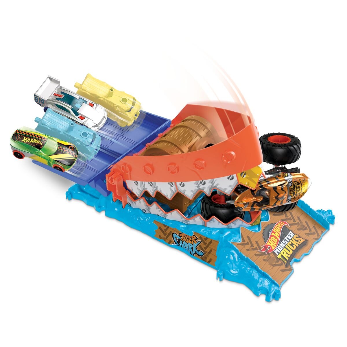 Hot Wheels Monster Trucks Arena Smashers Schatz-Beiss-Challange Spielset