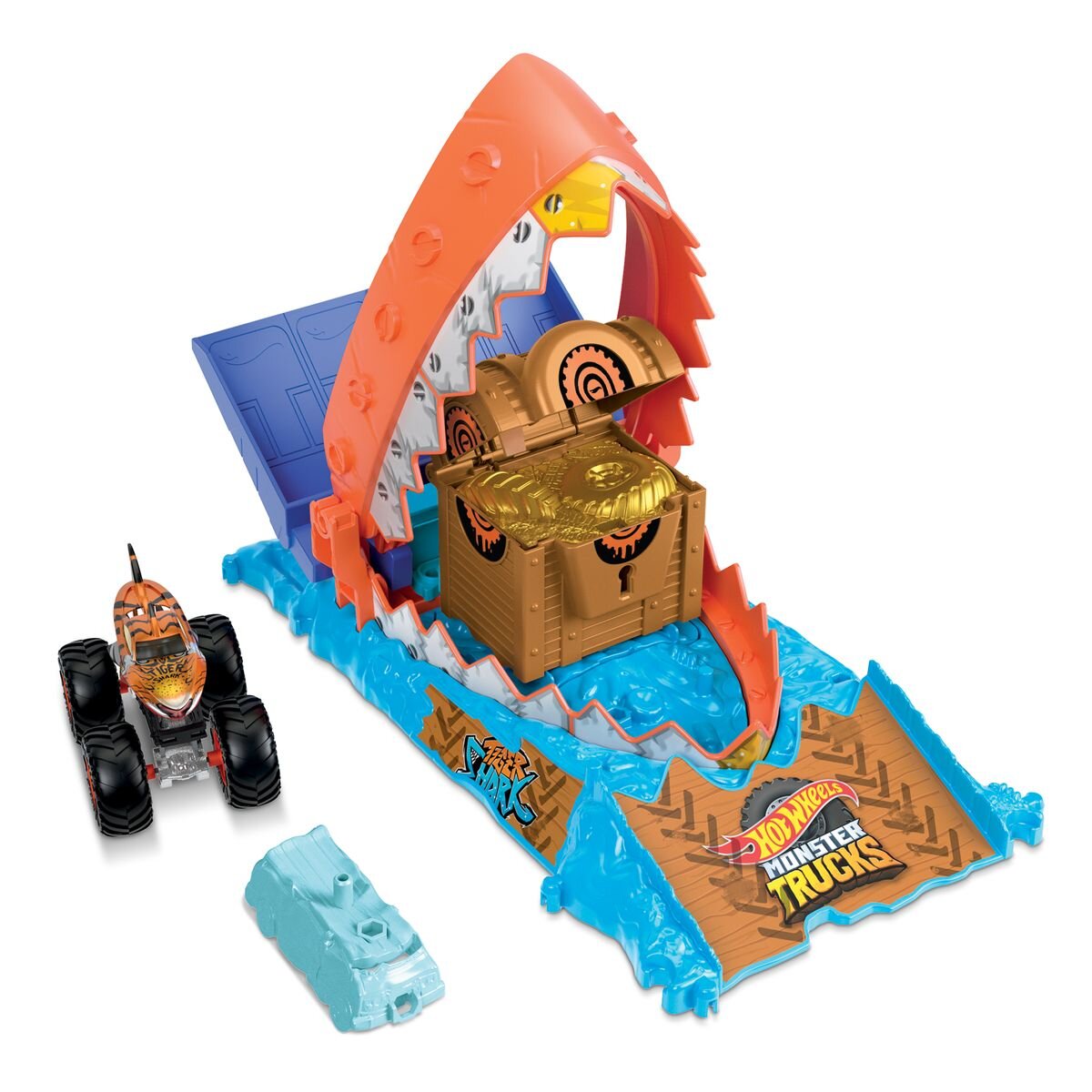 Hot Wheels Monster Trucks Arena Smashers Schatz-Beiss-Challange Spielset