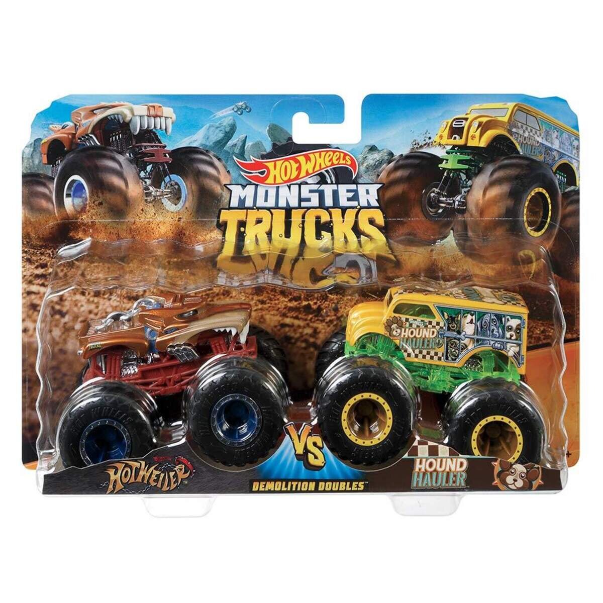 Hot Wheels Wheels Monster Trucks Die-Cast 2er-Pack 1:64, sortiert