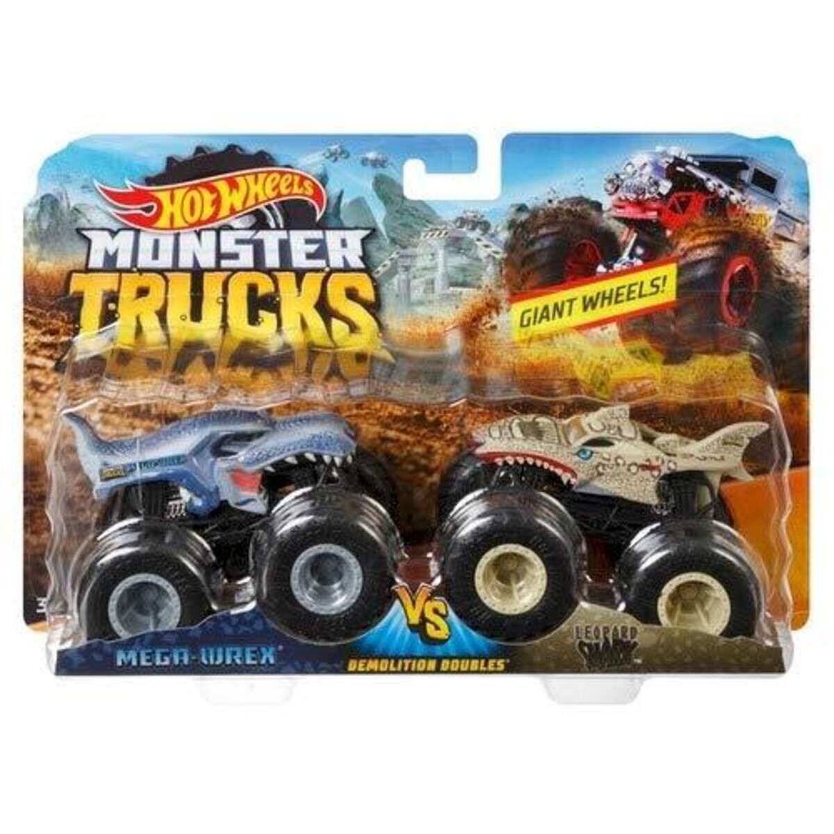 Hot Wheels Wheels Monster Trucks Die-Cast 2er-Pack 1:64, sortiert