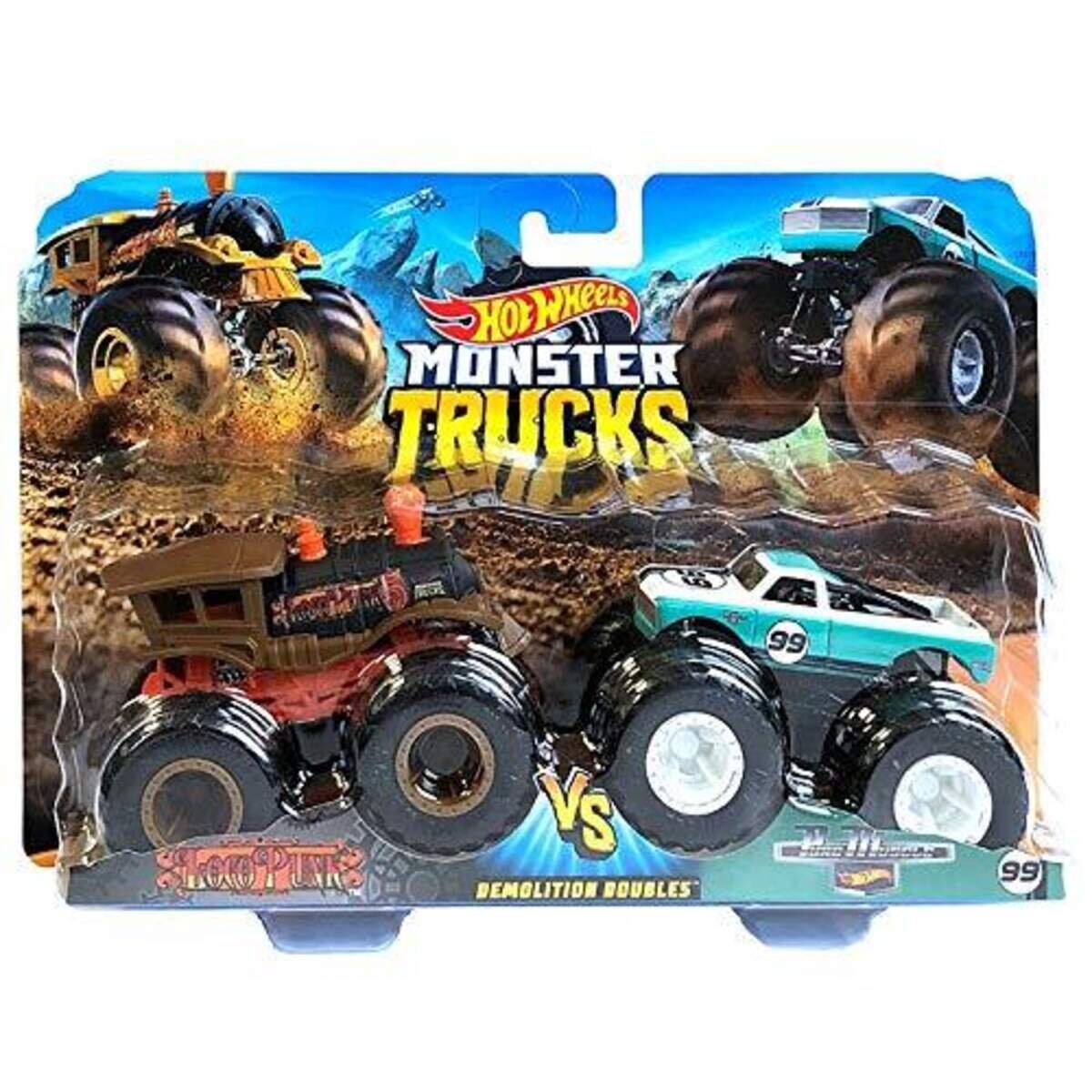 Hot Wheels Wheels Monster Trucks Die-Cast 2er-Pack 1:64, sortiert