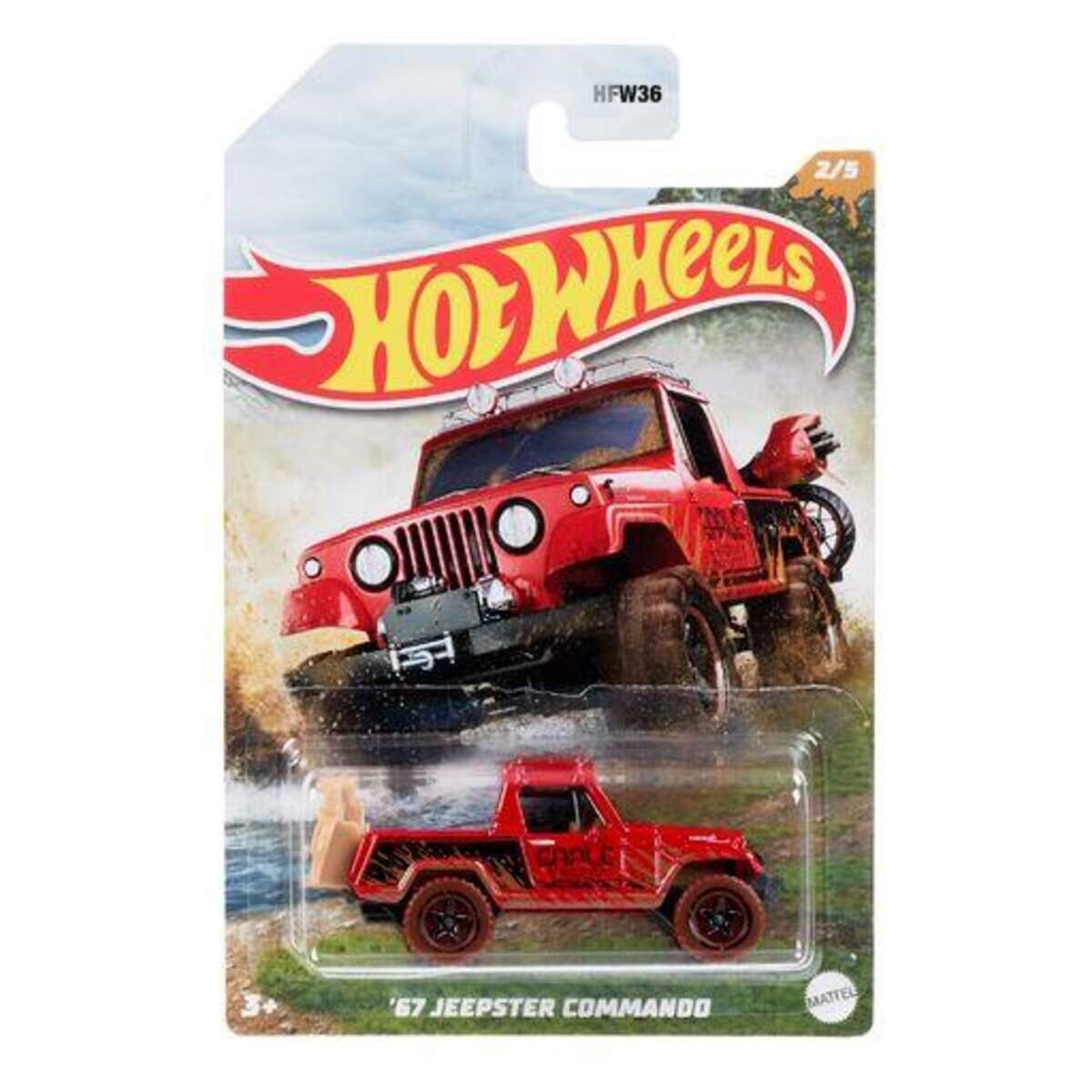 Hot Wheels Mud Runners im Maßstab 1:64, Allrad-Spielzeugautos, 1 Stück, 5-fach sortiert