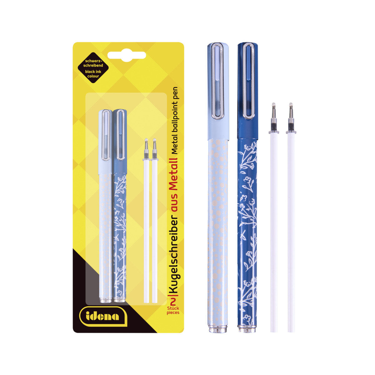 Idena Kugelschreiber 2er-Set Metall