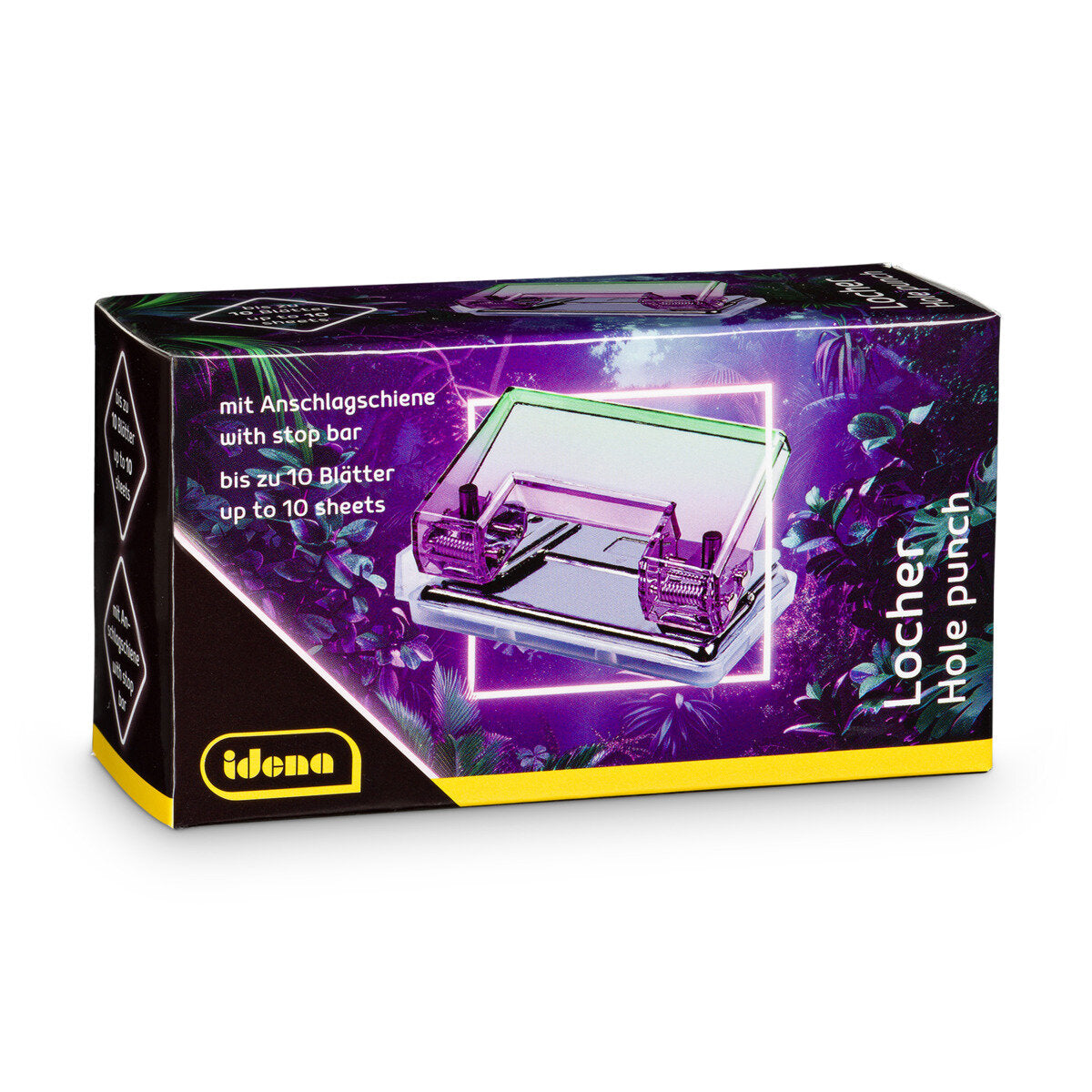 Idena Locher Bicolor bis zu 10 Blätter lila grün 113 x 60 x 52 mm
