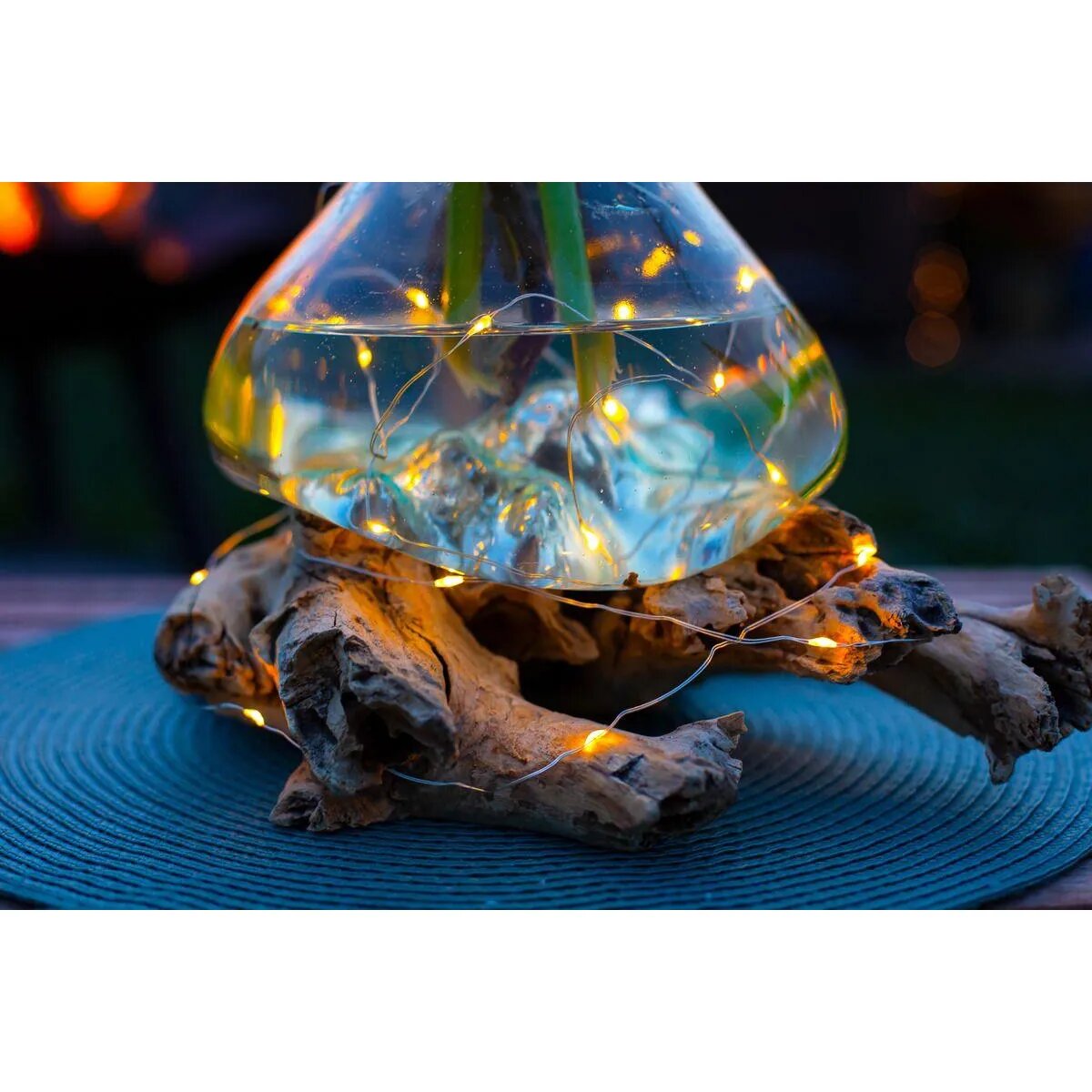 Idena Micro Lichterkette 100 LED WW, Musik, 6h-Timer