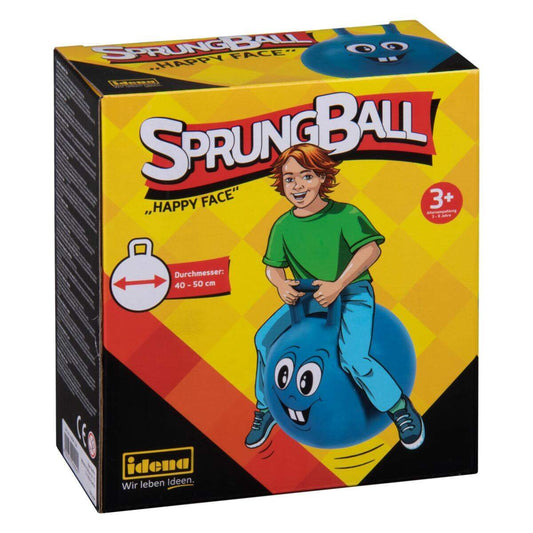 Idena Sprungball Happy Face, blau