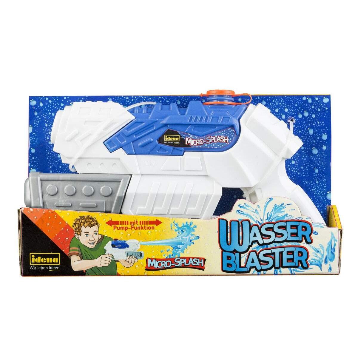 Idena Wasserpistole 28cm Blaster weiß blau