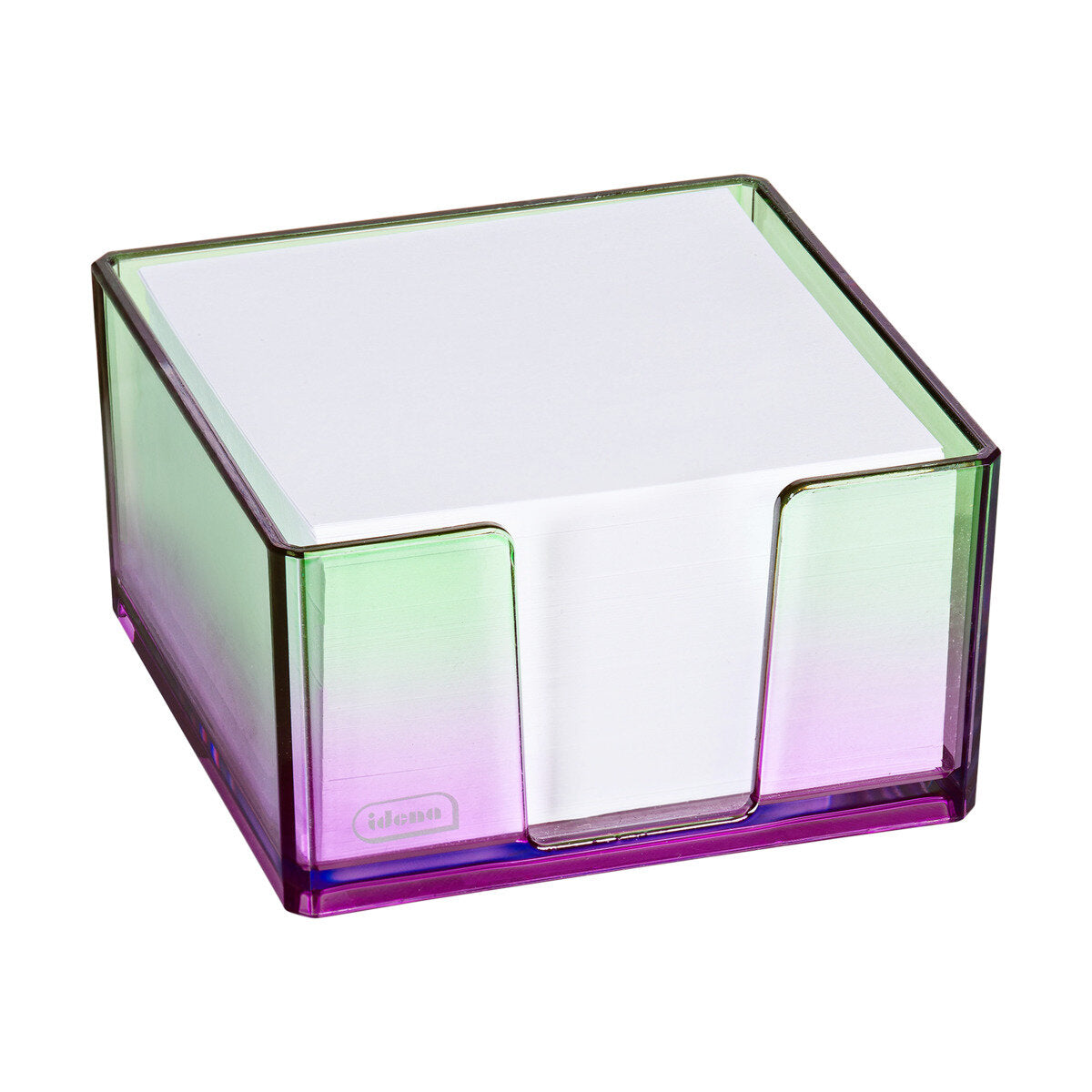 Idena Zettelbox Bicolor 500 Blatt lila grün 103 x 103 x 57 mm 80g/m²