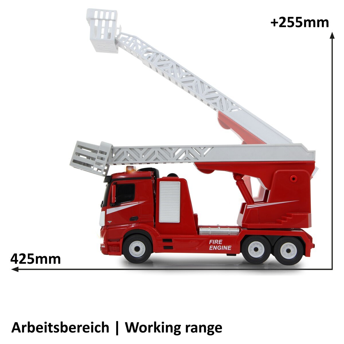 Jamara Feuerwehr Drehleiter Mercedes-Benz Antos  2,4GHz, 1:24