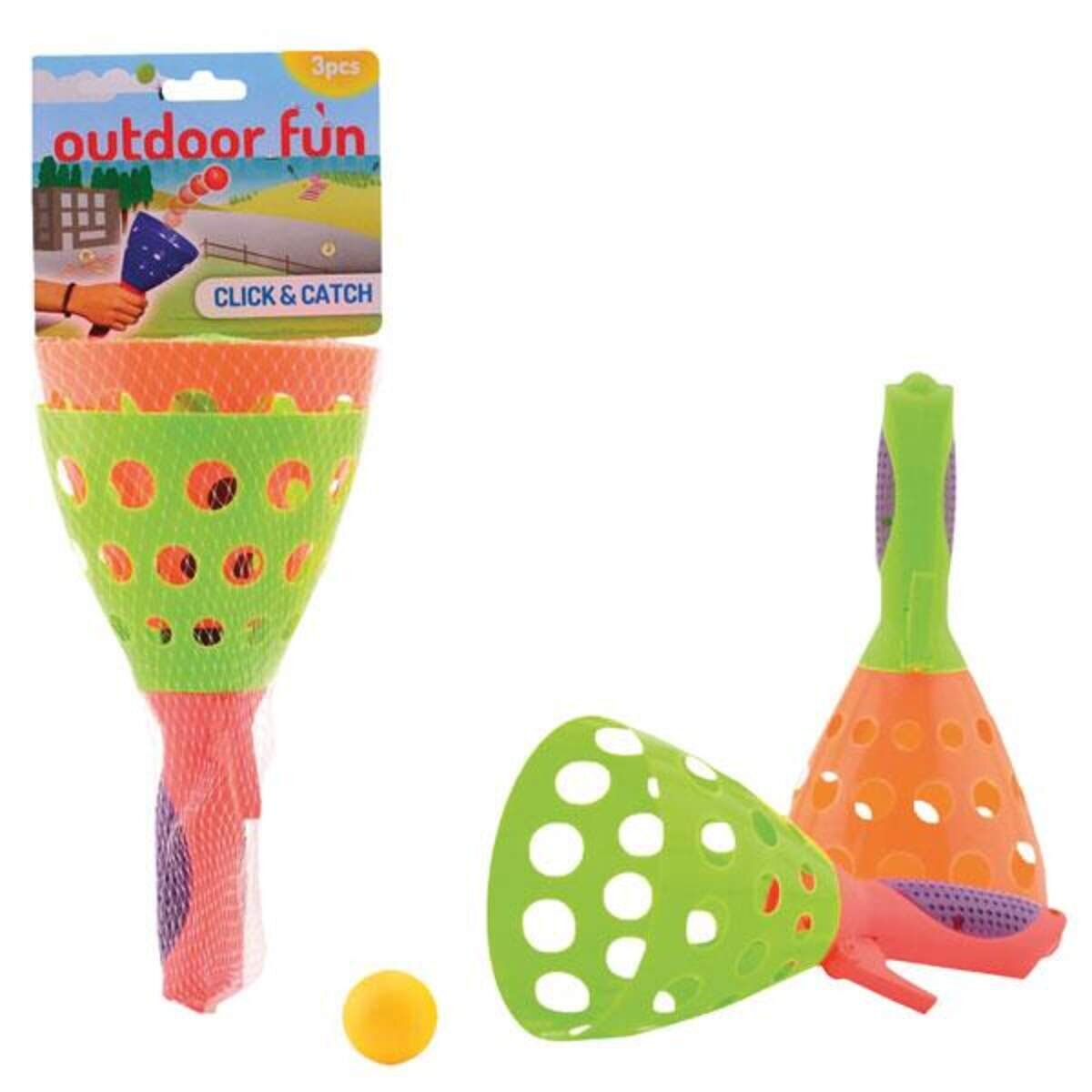 Johntoy Fangballspiel Outdoor Fun Mega 3-teilig