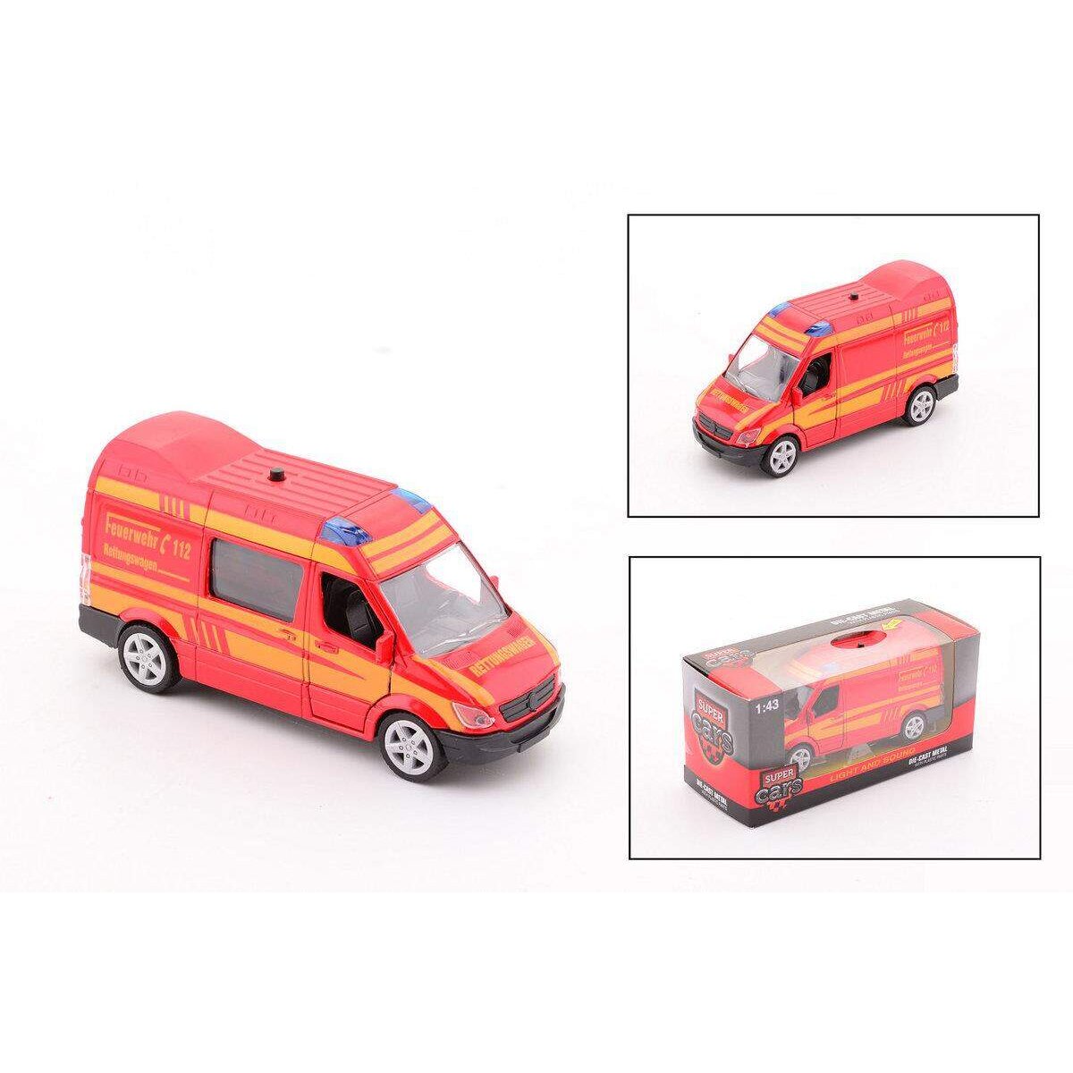 Johntoy Super Cars Feuerwehr Bus mit Licht und Geräusch