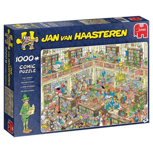 Jumbo Spiele Puzzle - Jan van Haasteren – Die Bibliothek, 1000 Teile