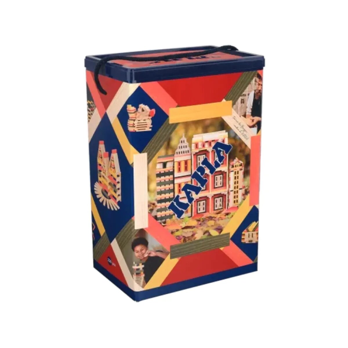 KAPLA® 200 Box Herbst 200 Holzplättchen in 4 Farben in einer stabilen Kartonbox