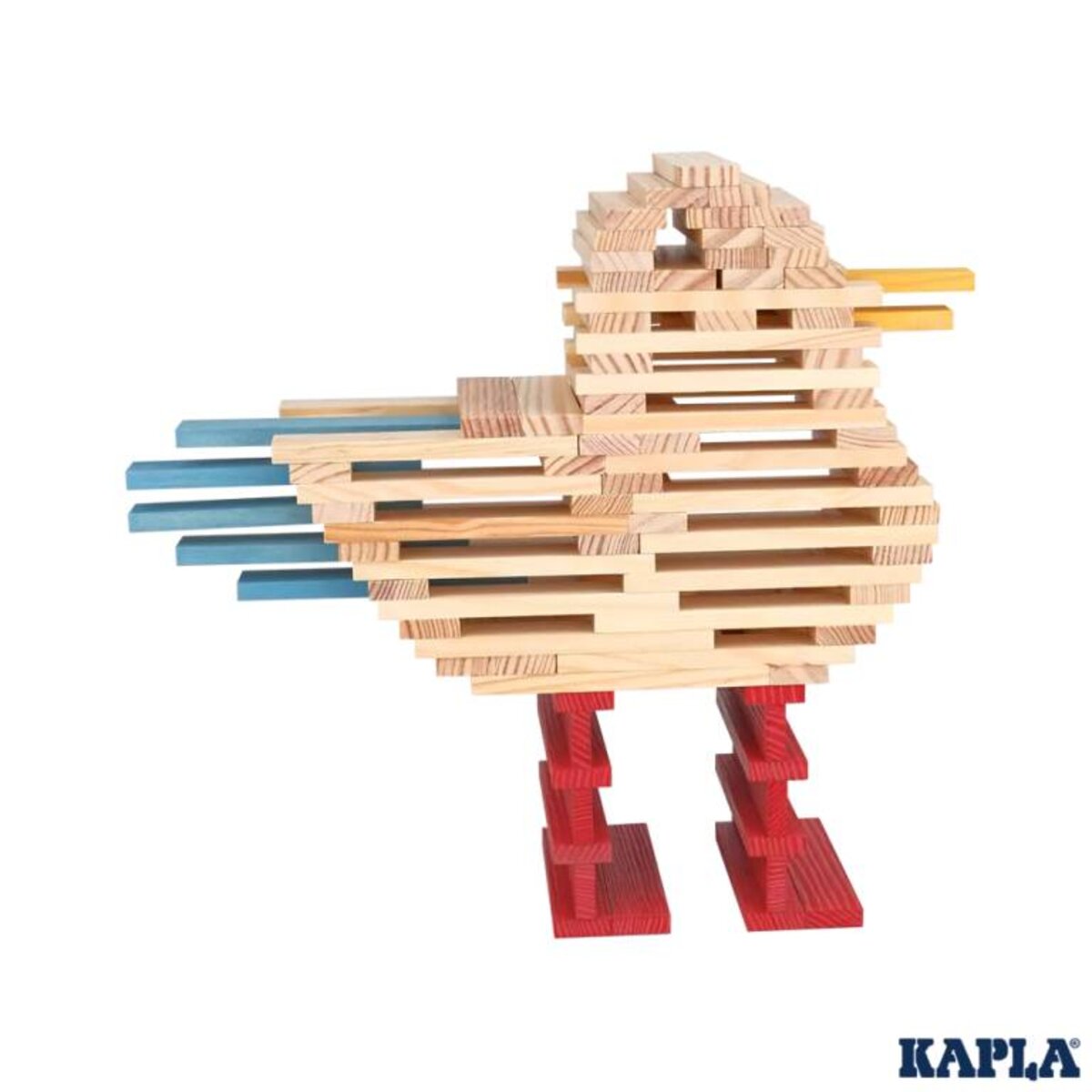 KAPLA® Box Sommer 200 Holzplättchen in 4 Farben in einer stabilen Kartonbox