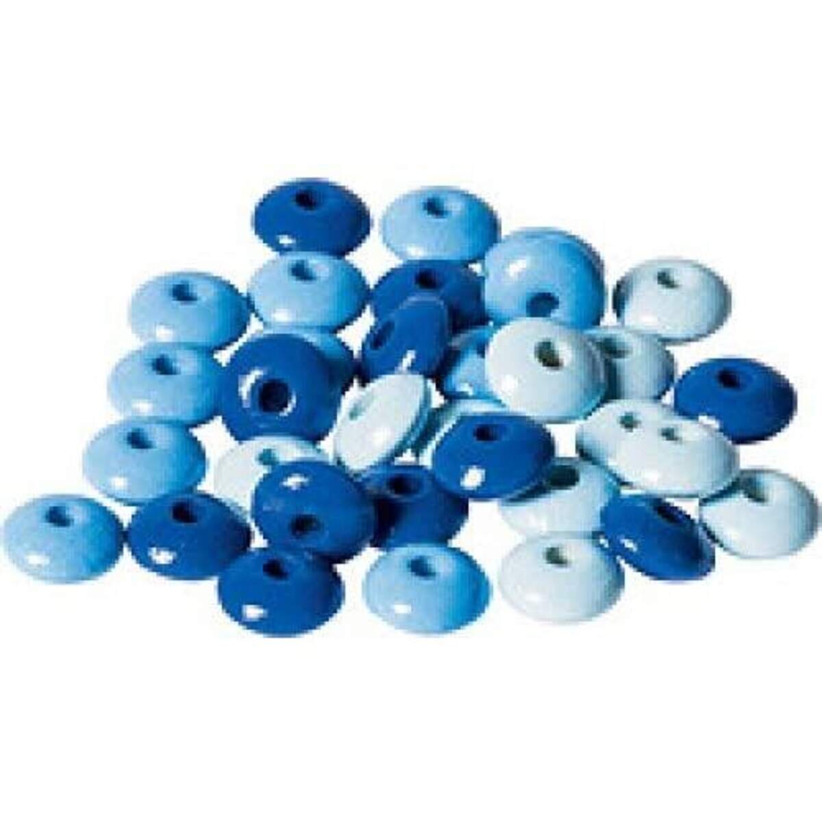 Knorr Prandell Holzlinsenmix blau 10 mm, 33 Stück