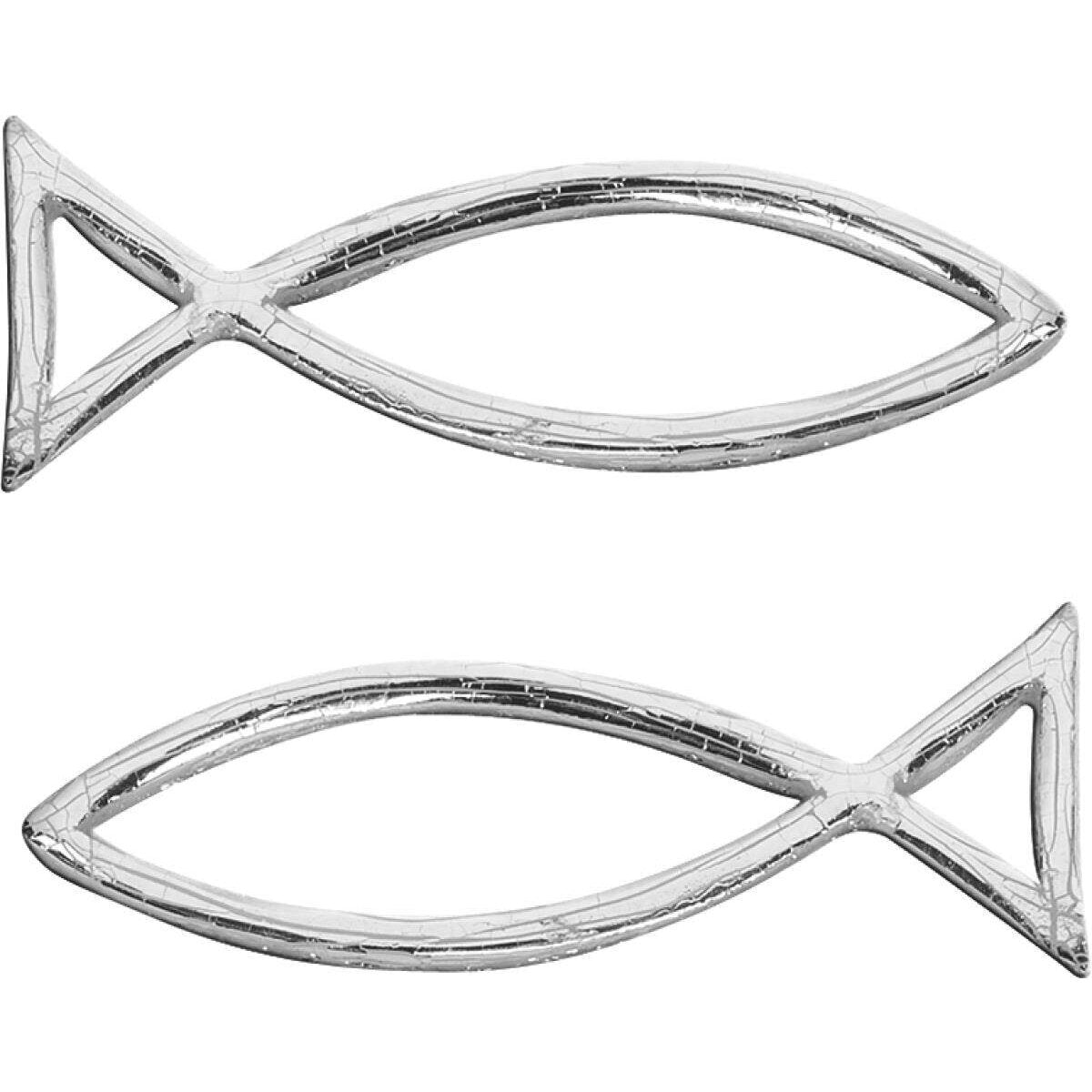 Knorr Prandell Wachs-Fisch, 40 x 13 mm, silber, 2 Stück