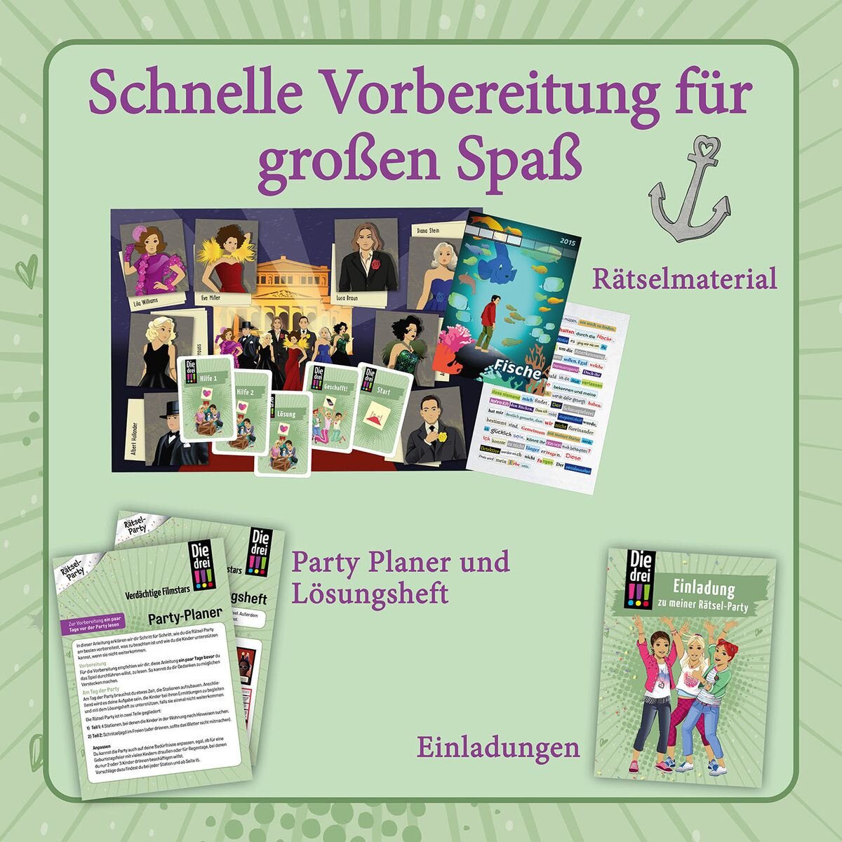 KOSMOS Die drei !!! Rätsel-Party