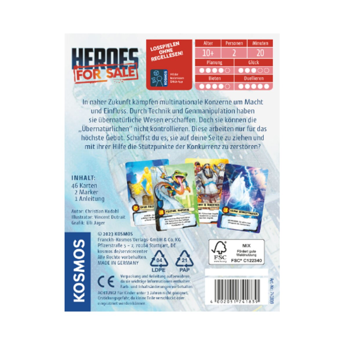 KOSMOS Kartenspiel Heroes for sale