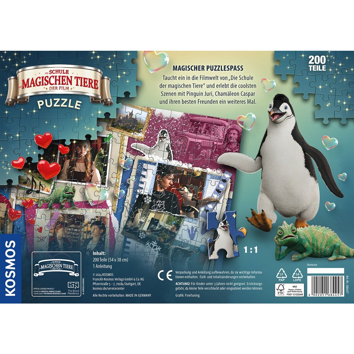 KOSMOS Puzzle - Die Schule der magischen Tiere: Romance, 200 Teile