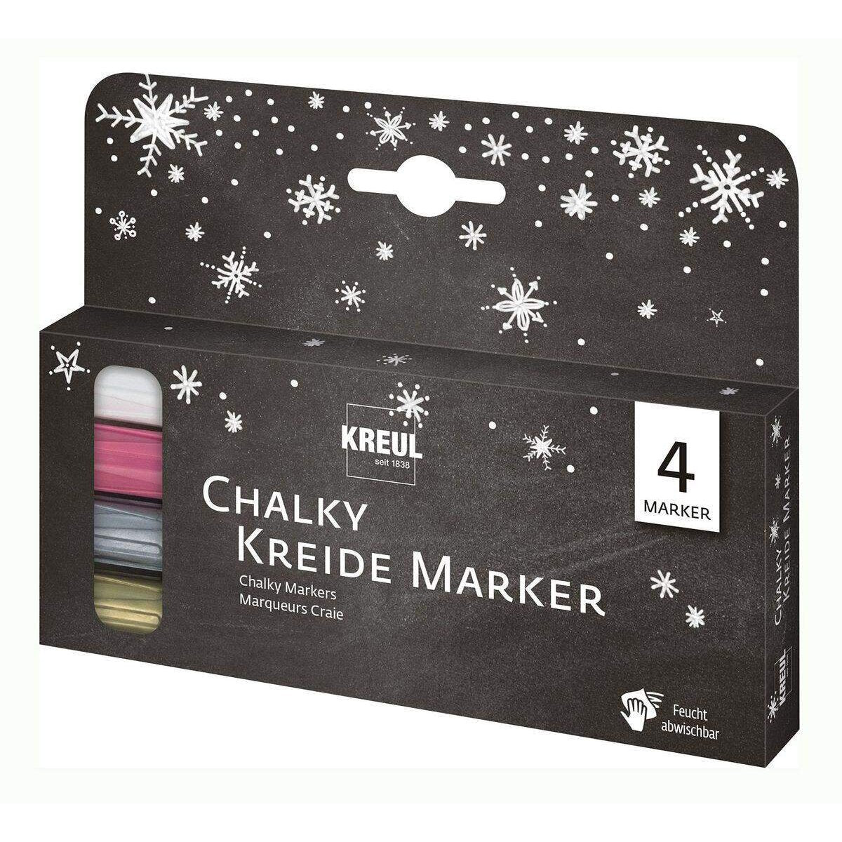 KREUL Chalky Kreidemarker 4er Set, Winter