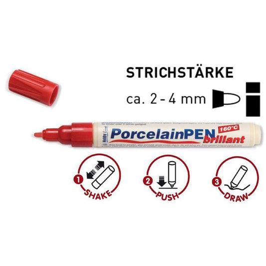 KREUL PorcelainPen brillant 160°C Kirschrot