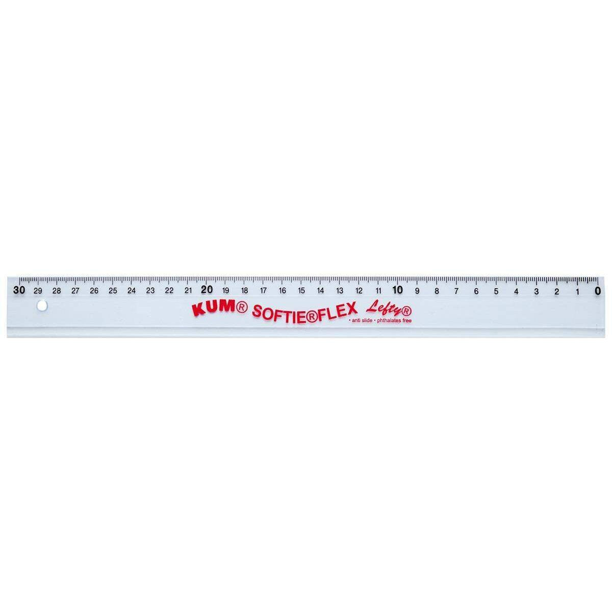 KUM® Lineal 30 cm für Linkshänder KUM® Lefty L3 Softie Flex