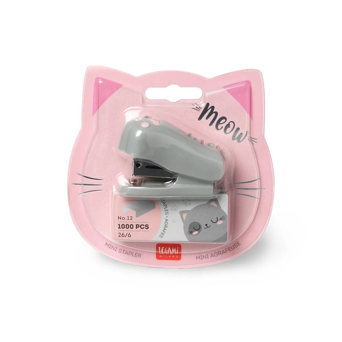 Legami Mini-Heftzange Meow Katze