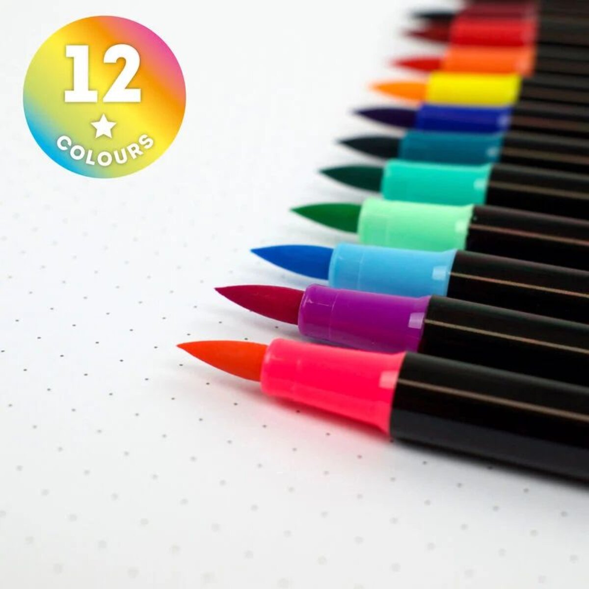 Legami Set mit 12 Filzstiften mit Pinselspitze - Brush Markers