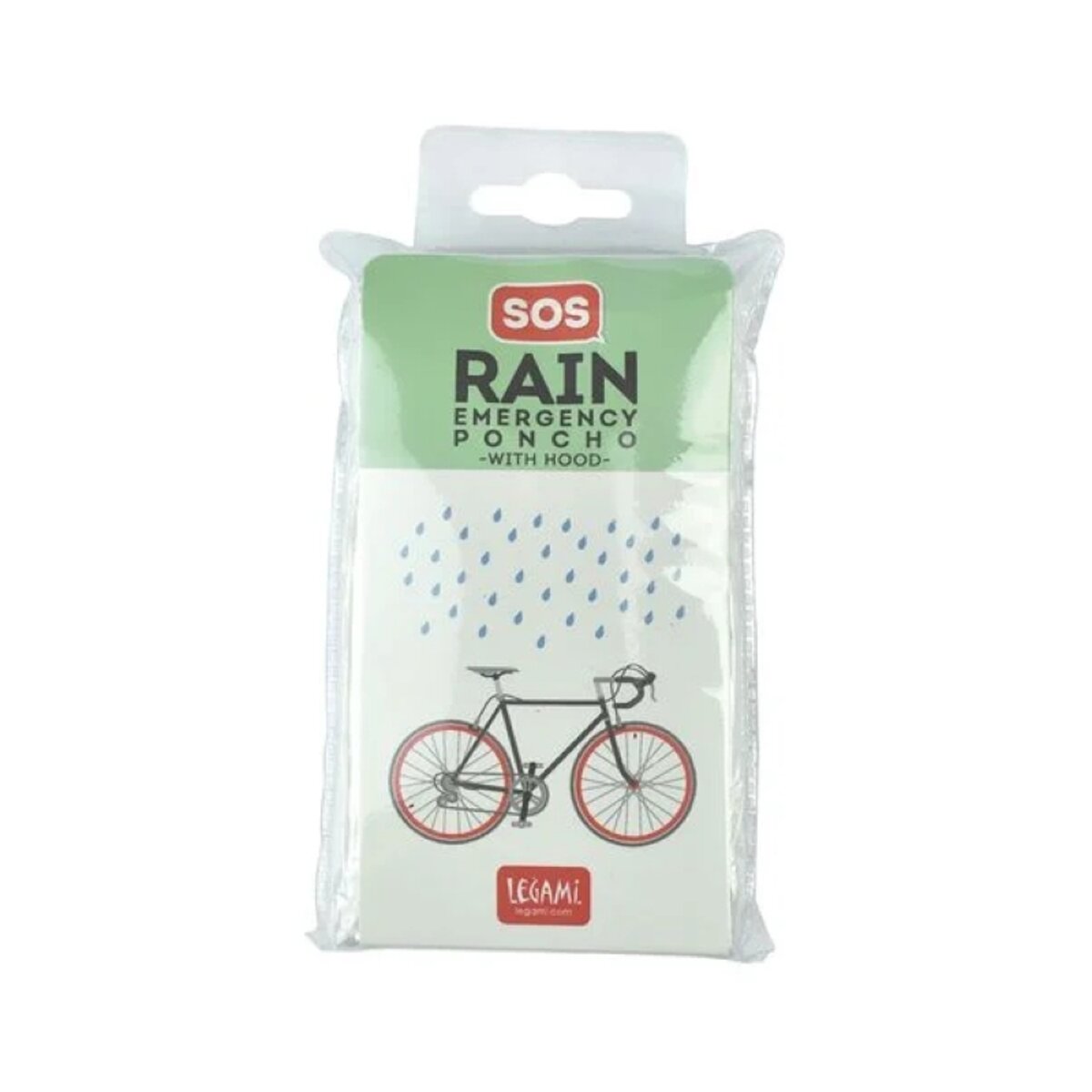 Legami Wasserdichter Einweg-Poncho - SOS Rain