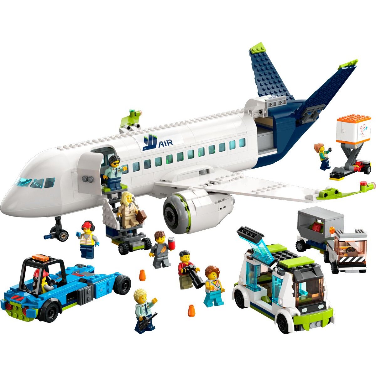 LEGO® City 60367 Passagierflugzeug Set, großes Flugzeug-Modell mit Fahrzeugen