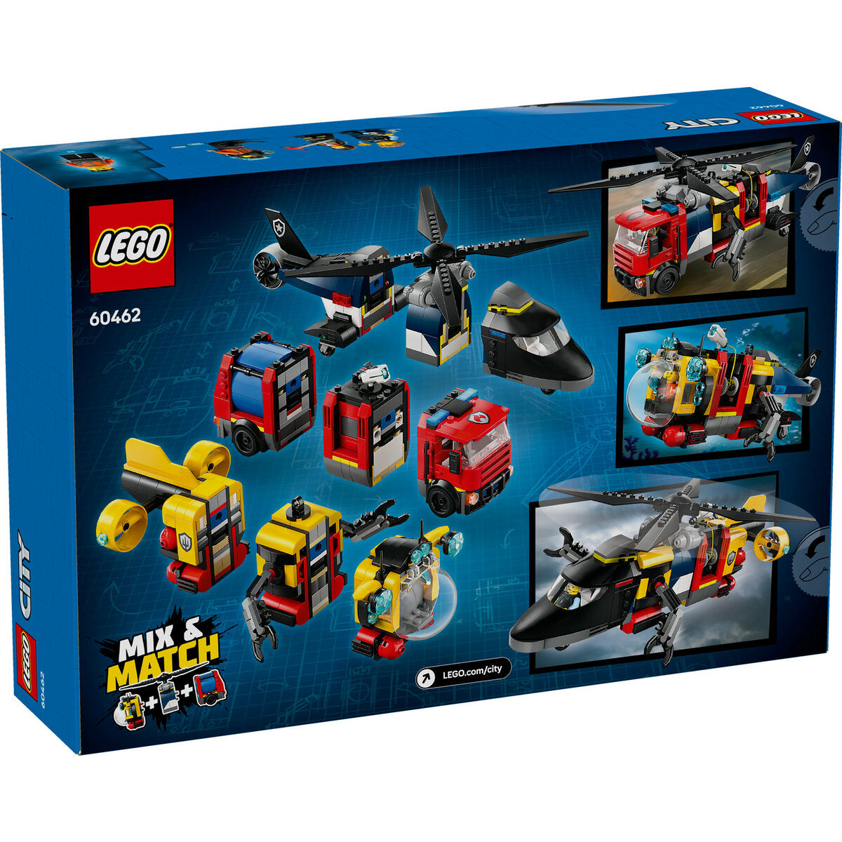 LEGO® City 60462 Kombinationsset mit Hubschrauber, Löschauto und U-Boot
