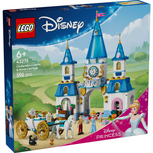 LEGO® Disney Princess™ 43275 Cinderellas Schloss und Pferdekutsche