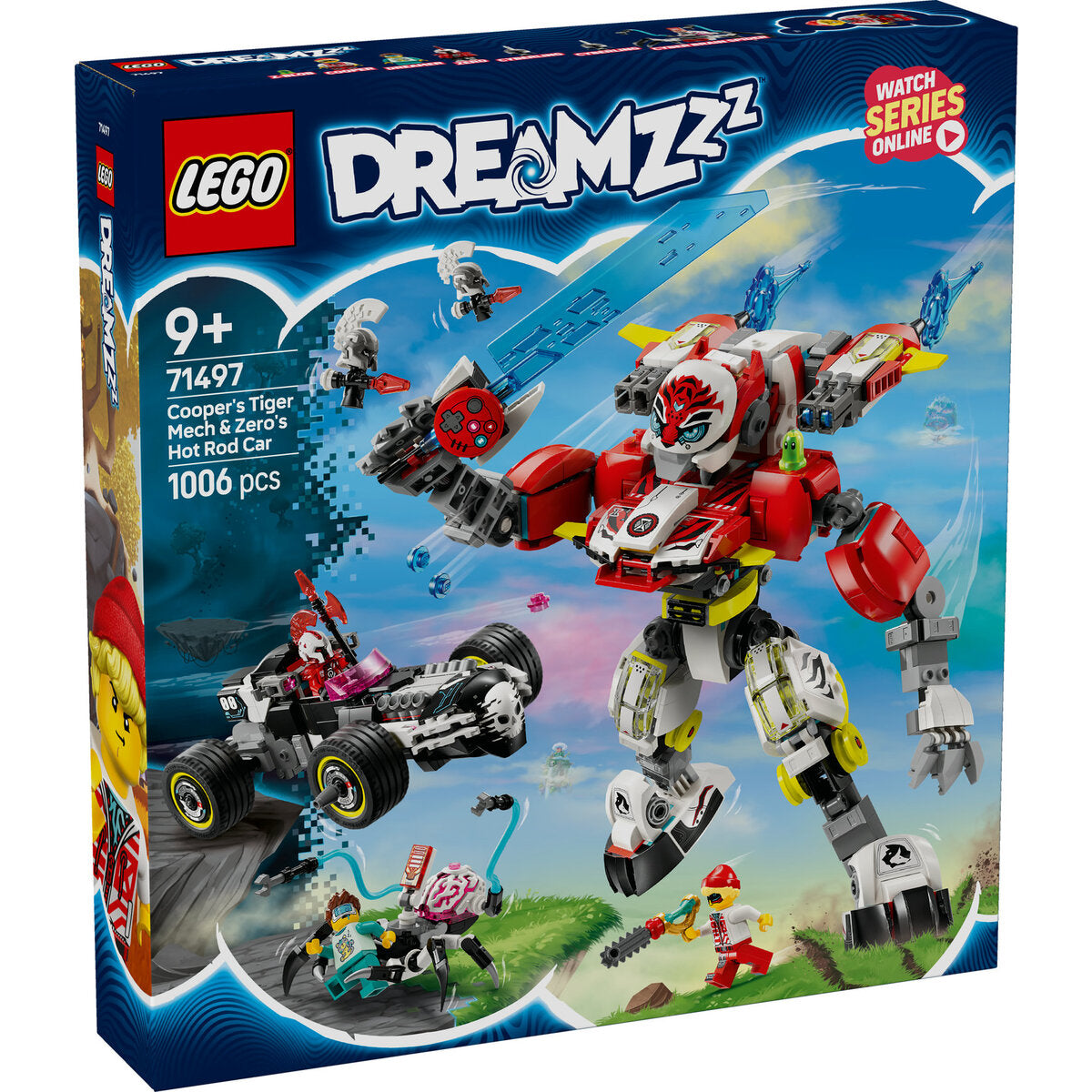 LEGO® DREAMZzz™ 71497 Coopers Tiger-Mech und Zero's Hot Rod Auto