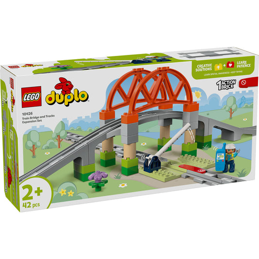 LEGO® DUPLO® 10426 Town Eisenbahnbrücke und Schienen – Erweiterungsset