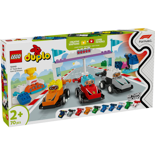 LEGO® DUPLO® Town 10445 F1® Team Rennautos mit Rennfahrern