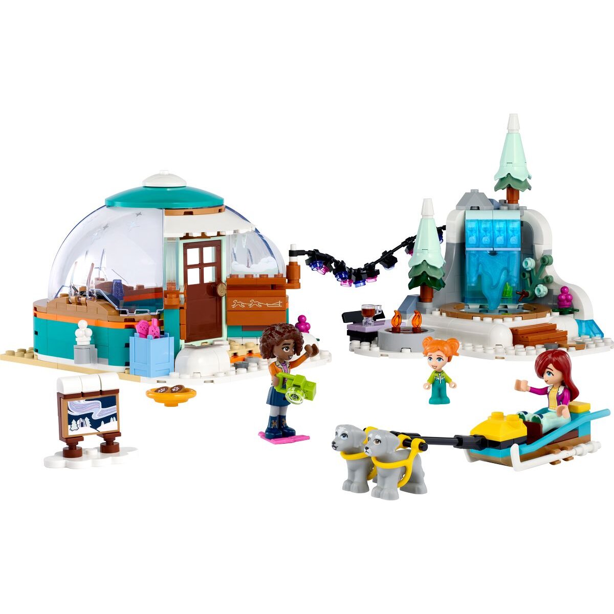 LEGO® Friends 41760 Ferien im Iglu, Camping-Spielset mit Spielzeug-Hunden