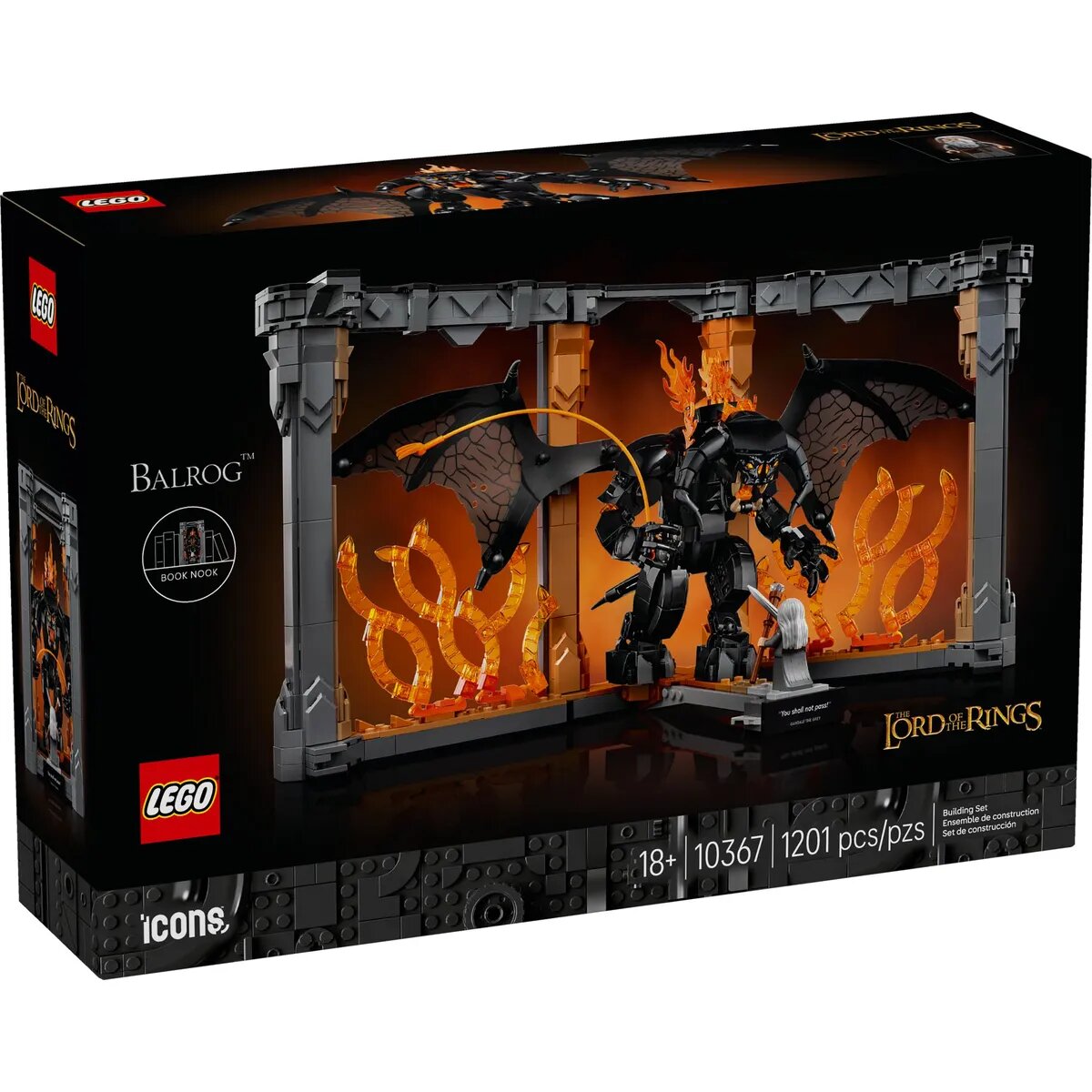 LEGO® Icons 10367 Der Herr der Ringe: Balrog™ Bücherstütze