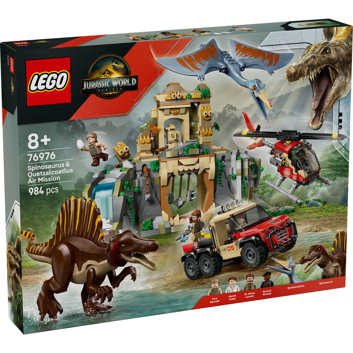 LEGO® Jurassic World™ 76976 Spinosaurier & Quetzalcoatlus: Hubschrauber-Einsatz