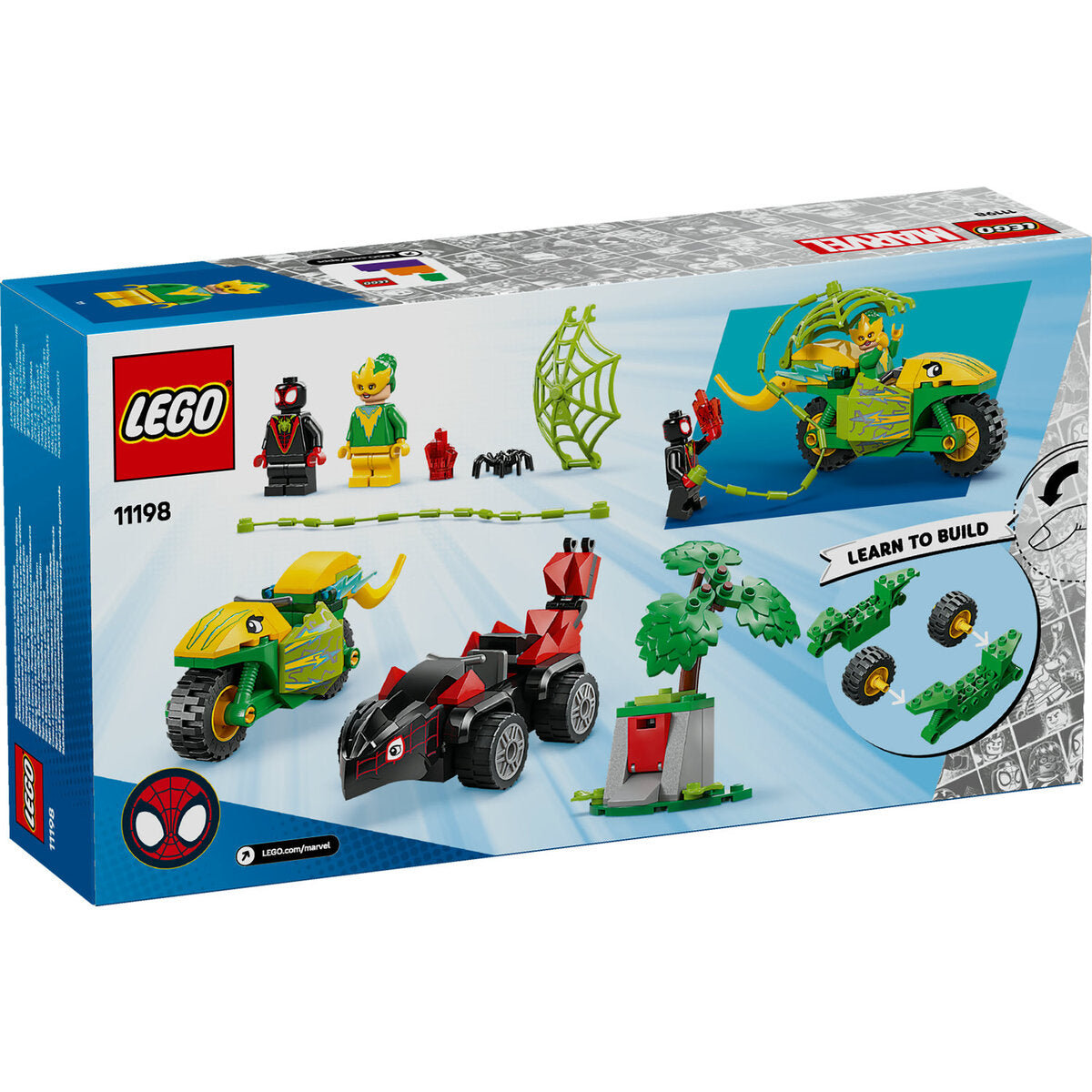 LEGO® Marvel 11198 Actionspaß mit Spin und Electro in ihren Dino-Flitzern