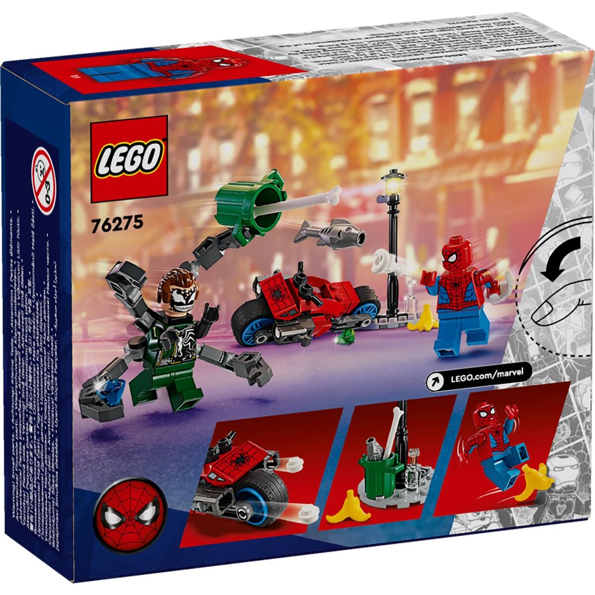 LEGO® Marvel Super Heroes 76275 Motorrad-Verfolgungsjagd: Spider-Man vs. Doc Ock