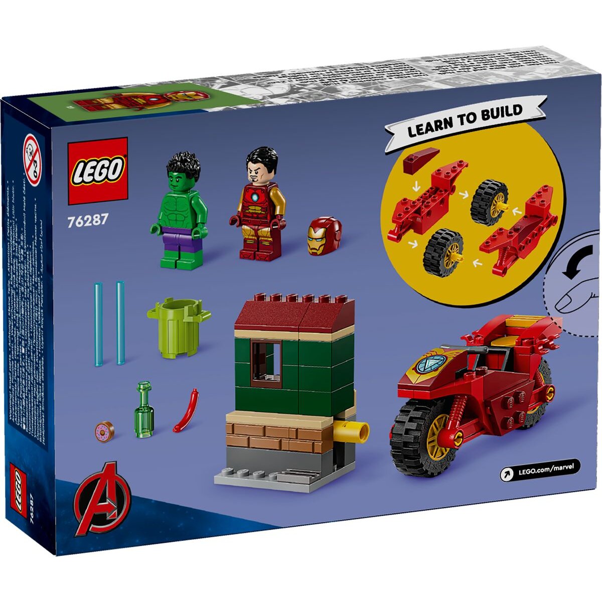 LEGO® Marvel Super Heroes 76287 Iron Man mit Bike und der Hulk